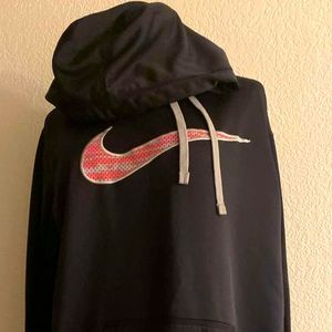 Pink and black dri fit hoodie